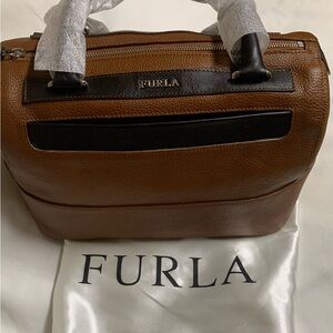 NWT Authentic Furla Cognac Brown Leather Handbag - Price Firm